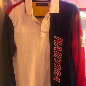 Small Nautica long sleeve polo. only worn once